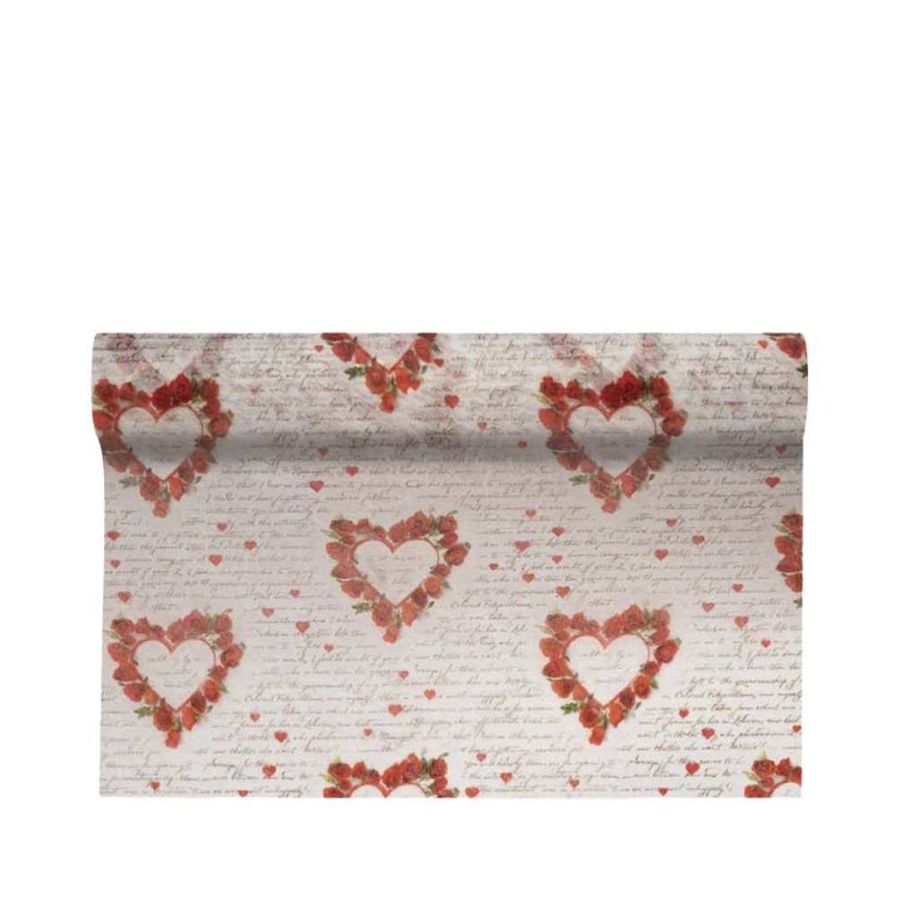 Bobina paper fibra Love Flower h75cm 9mt Bianco